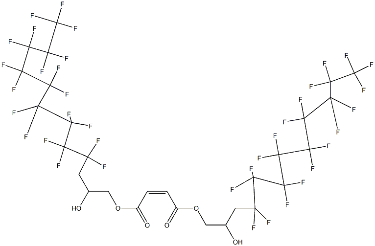 Maleic acid bis(2-hydroxy-4,4,5,5,6,6,7,7,8,8,9,9,10,10,11,11,12,12,12-nonadecafluorododecyl) ester 结构式