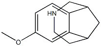 8-Methoxy-1,2,3,4,5,6-hexahydro-1,6-methano-3-benzazocine 结构式
