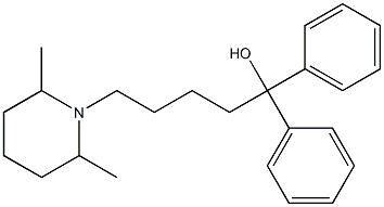1,1-Diphenyl-5-(2,6-dimethyl-1-piperidinyl)-1-pentanol 结构式