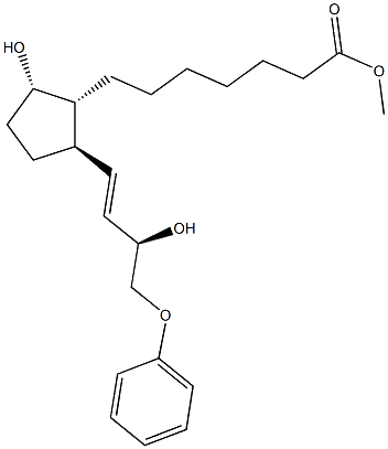 (9S,13E,15R)-9,15-Dihydroxy-16-phenoxy-17,18,19,20-tetranorprost-13-en-1-oic acid methyl ester 结构式