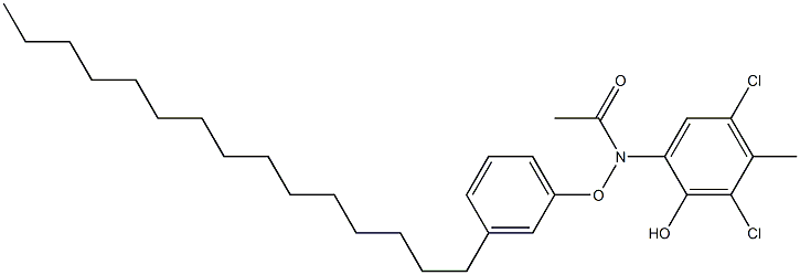 2-(3-Pentadecylphenoxyacetylamino)-4,6-dichloro-5-methylphenol 结构式