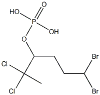 Phosphoric acid hydrogen (3,3-dibromopropyl)(2,2-dichloropropyl) ester 结构式