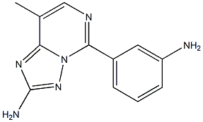 2-Amino-5-[3-aminophenyl]-8-methyl[1,2,4]triazolo[1,5-c]pyrimidine 结构式