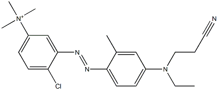 4-Chloro-3-[[4-[(2-cyanoethyl)ethylamino]-2-methylphenyl]azo]-N,N,N-trimethylbenzenaminium 结构式