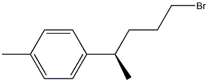 (-)-p-[(R)-4-Bromo-1-methylbutyl]toluene 结构式