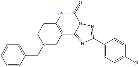 8-Benzyl-6,7,8,9-tetrahydro-2-(4-chlorophenyl)-1,3,3a,5,8-pentaaza-3aH-benz[e]inden-4(5H)-one 结构式