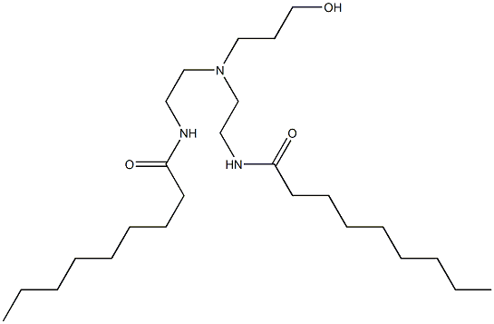 N,N'-[3-Hydroxypropyliminobis(2,1-ethanediyl)]bis(nonanamide) 结构式