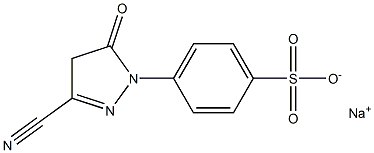 4-[(3-Cyano-4,5-dihydro-5-oxo-1H-pyrazol)-1-yl]benzenesulfonic acid sodium salt 结构式