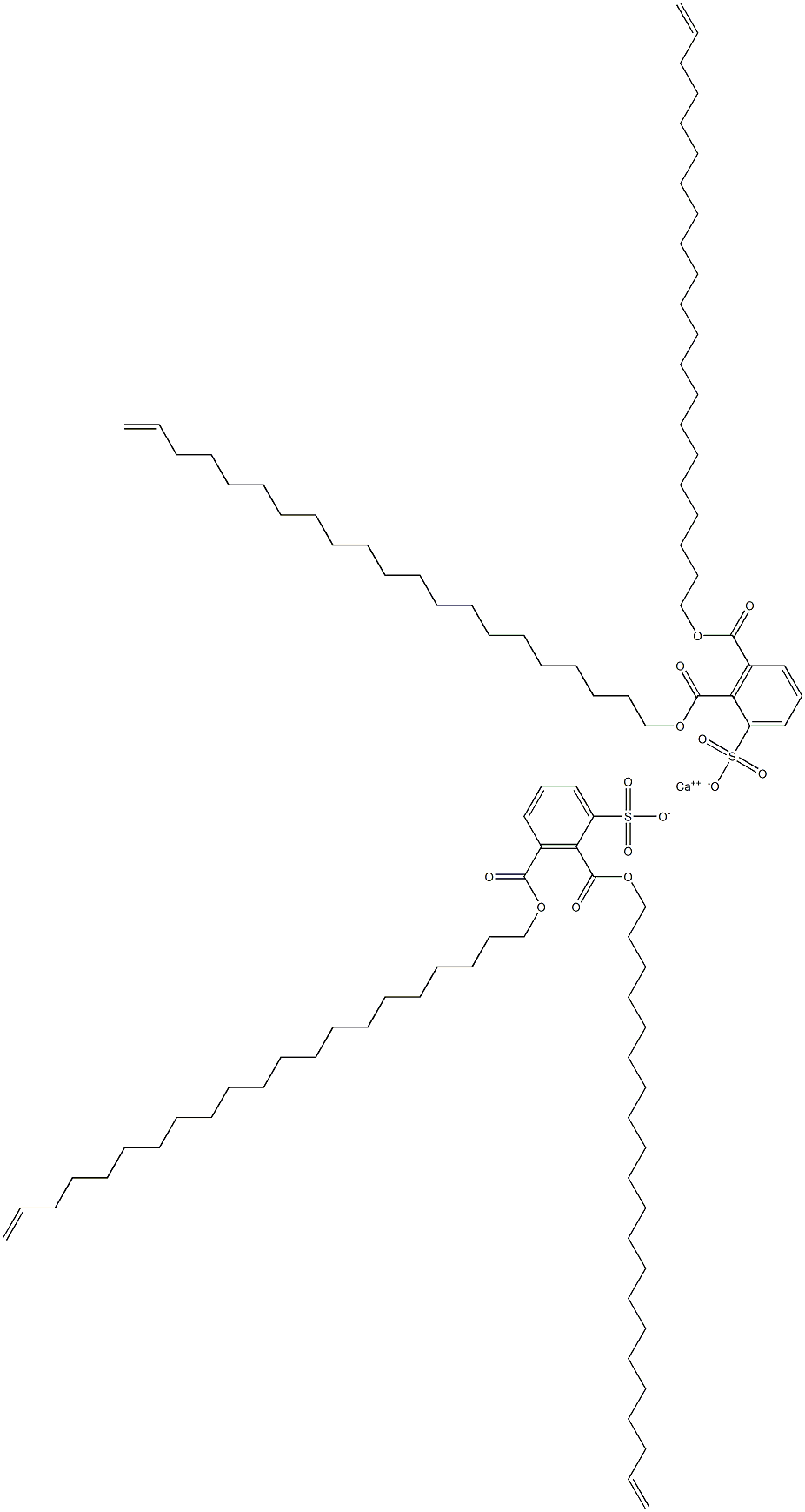 Bis[2,3-di(20-henicosenyloxycarbonyl)benzenesulfonic acid]calcium salt 结构式