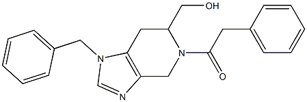 1-(Benzyl)-4,5,6,7-tetrahydro-6-hydroxymethyl-5-phenylacetyl-1H-imidazo[4,5-c]pyridine 结构式