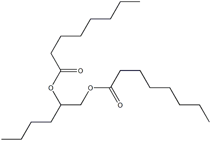 Dioctanoic acid 1,2-hexanediyl ester 结构式
