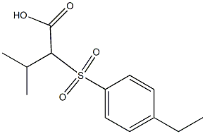 2-(4-Ethylphenylsulfonyl)-3-methylbutanoic acid 结构式