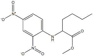 2-[(2,4-Dinitrophenyl)amino]hexanoic acid methyl ester 结构式