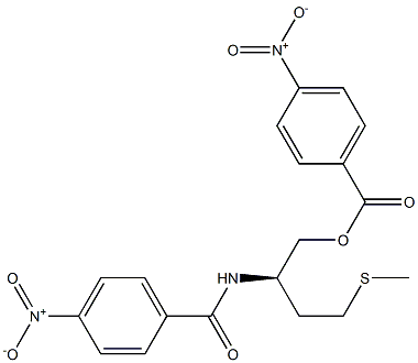 (+)-N-[(R)-1-(4-Nitrobenzoyloxymethyl)-3-(methylthio)propyl]-4-nitrobenzamide 结构式