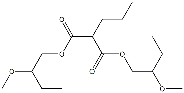 Propylmalonic acid bis(2-methoxybutyl) ester 结构式