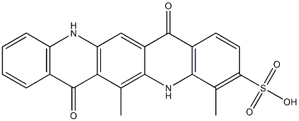 5,7,12,14-Tetrahydro-4,6-dimethyl-7,14-dioxoquino[2,3-b]acridine-3-sulfonic acid 结构式