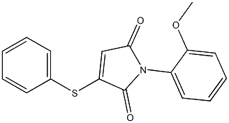 3-Phenylthio-1-(2-methoxyphenyl)-1H-pyrrole-2,5-dione 结构式
