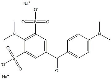 5-(4-Dimethylaminobenzoyl)-2-dimethylamino-1,3-benzenedisulfonic acid disodium salt 结构式