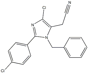 1-Benzyl-2-(4-chlorophenyl)-4-chloro-1H-imidazole-5-acetonitrile 结构式