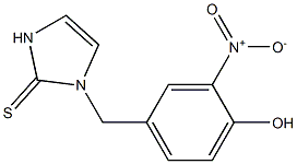 1-(3-Nitro-4-hydroxybenzyl)-1,3-dihydro-2H-imidazole-2-thione 结构式