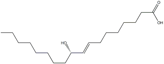 (8E,10S)-10-Hydroxy-8-octadecenoic acid 结构式