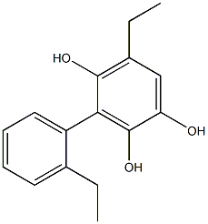 5-Ethyl-3-(2-ethylphenyl)benzene-1,2,4-triol 结构式