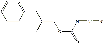 (-)-Azidoformic acid (R)-2-methyl-3-phenylpropyl ester 结构式