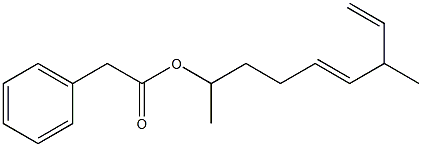 Phenylacetic acid 1,6-dimethyl-4,7-octadienyl ester 结构式