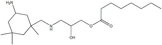 3-[[N-(3-Octanoyloxy-2-hydroxypropyl)amino]methyl]-3,5,5-trimethylcyclohexylamine 结构式