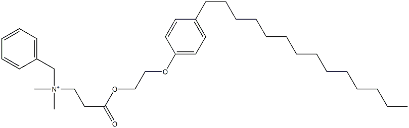 N,N-Dimethyl-N-benzyl-N-[2-[[2-(4-tetradecylphenyloxy)ethyl]oxycarbonyl]ethyl]aminium 结构式