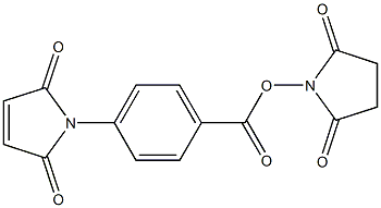 4-(2,5-Dioxo-2,5-dihydro-1H-pyrrole-1-yl)benzoic acid succinimidyl ester 结构式