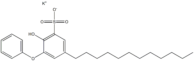 2-Hydroxy-5-dodecyl[oxybisbenzene]-3-sulfonic acid potassium salt 结构式