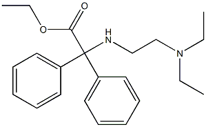 N-[2-(Diethylamino)ethyl]-2,2-di(phenyl)glycine ethyl ester 结构式