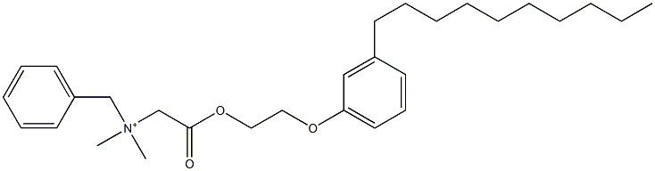 N,N-Dimethyl-N-benzyl-N-[[[2-(3-decylphenyloxy)ethyl]oxycarbonyl]methyl]aminium 结构式