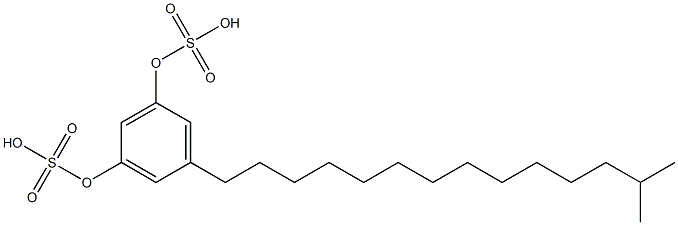 5-(13-Methyltetradecyl)resorcinol 1,3-bissulfuric acid 结构式