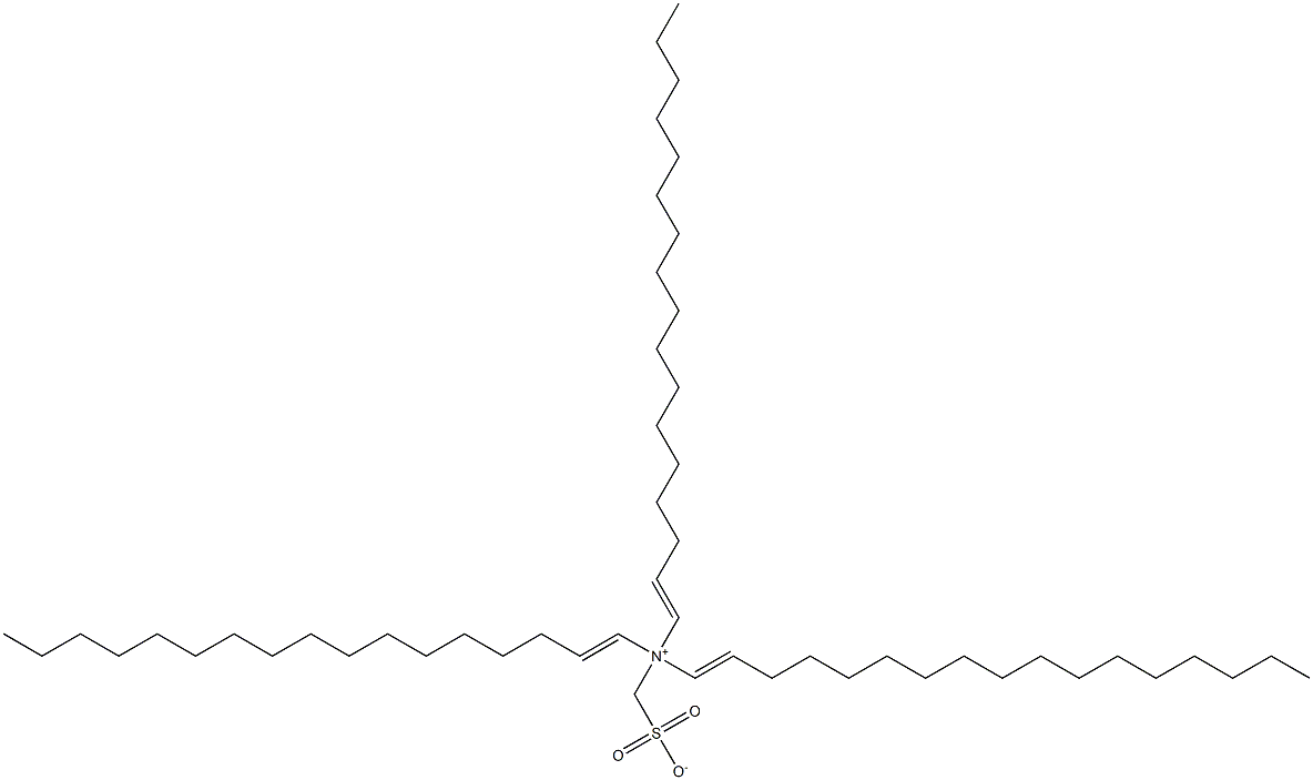 N,N-Di(1-heptadecenyl)-N-sulfonatomethyl-1-heptadecen-1-aminium 结构式