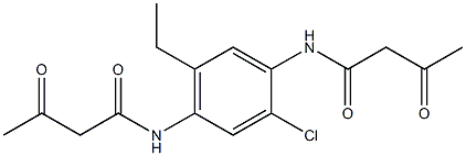 1,4-Bis(3-oxobutyrylamino)-2-chloro-5-ethylbenzene 结构式