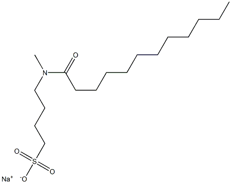 4-(N-Dodecanoyl-N-methylamino)-1-butanesulfonic acid sodium salt 结构式