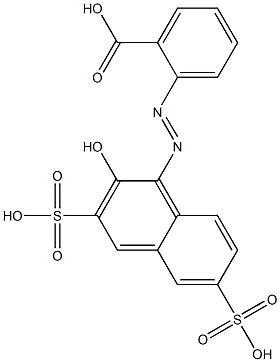 o-(2-Hydroxy-3,6-disulfo-1-naphtylazo)benzoic acid 结构式