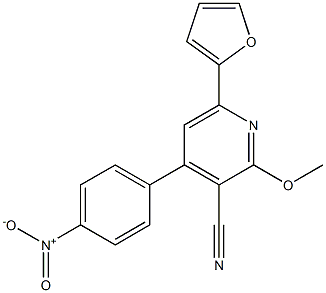 2-Methoxy-4-(4-nitrophenyl)-6-(2-furanyl)pyridine-3-carbonitrile 结构式