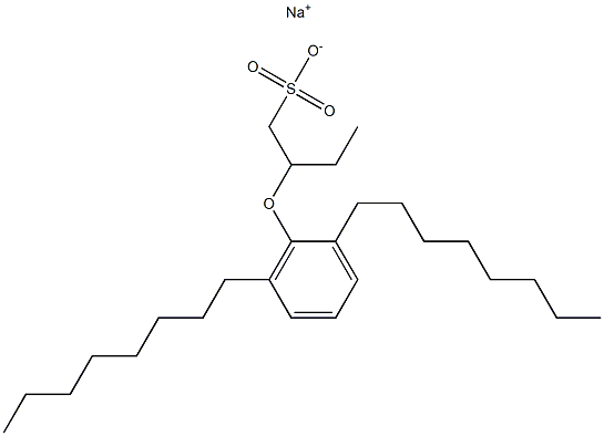 2-(2,6-Dioctylphenoxy)butane-1-sulfonic acid sodium salt 结构式