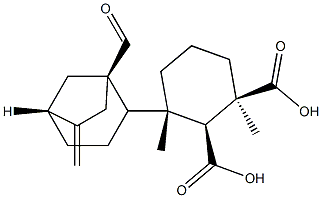 (1R,2S,3S)-3-[(1R,5R)-1-Formyl-6-methylenebicyclo[3.2.1]octan-2-yl]-1,3-dimethylcyclohexane-1,2-dicarboxylic acid 结构式