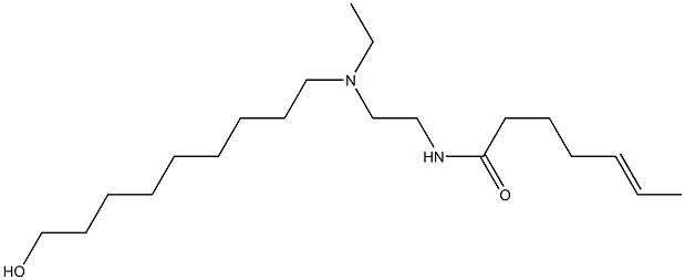 N-[2-[N-Ethyl-N-(9-hydroxynonyl)amino]ethyl]-5-heptenamide 结构式