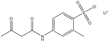 4-(Acetoacetylamino)-2-methylbenzenesulfonic acid lithium salt 结构式
