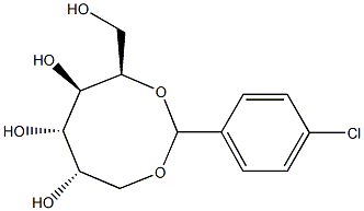 2-O,6-O-(4-Chlorobenzylidene)-L-glucitol 结构式