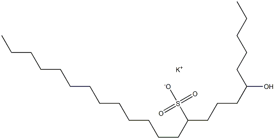 6-Hydroxytricosane-10-sulfonic acid potassium salt 结构式