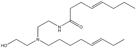 N-[2-[N-(2-Hydroxyethyl)-N-(5-octenyl)amino]ethyl]-4-octenamide 结构式