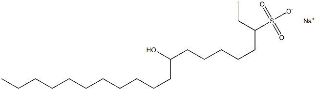 9-Hydroxyicosane-3-sulfonic acid sodium salt 结构式