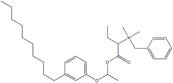 N,N-Dimethyl-N-benzyl-N-[1-[[1-(3-decylphenyloxy)ethyl]oxycarbonyl]propyl]aminium 结构式