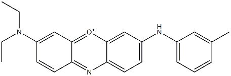 3-(Diethylamino)-7-[(3-methylphenyl)amino]phenoxazin-5-ium 结构式